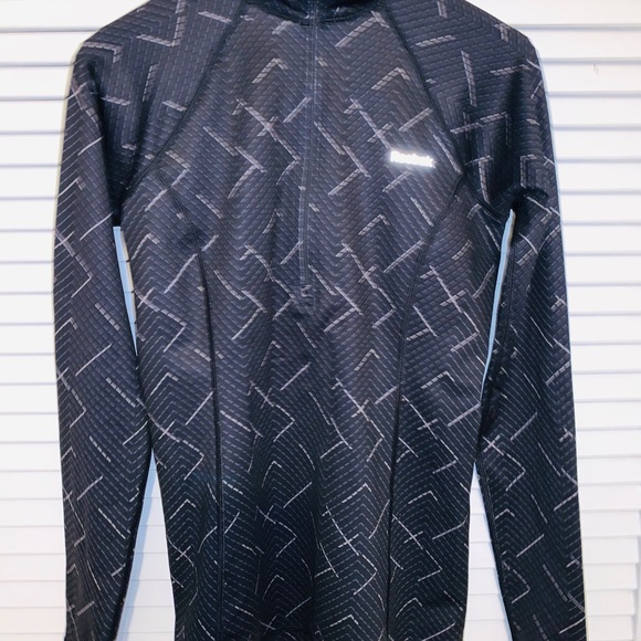 Jacket Reebok Reflective Performance Running Long Sleeve Sz Xs Gray 1/4 Zip - Picture 10 of 14